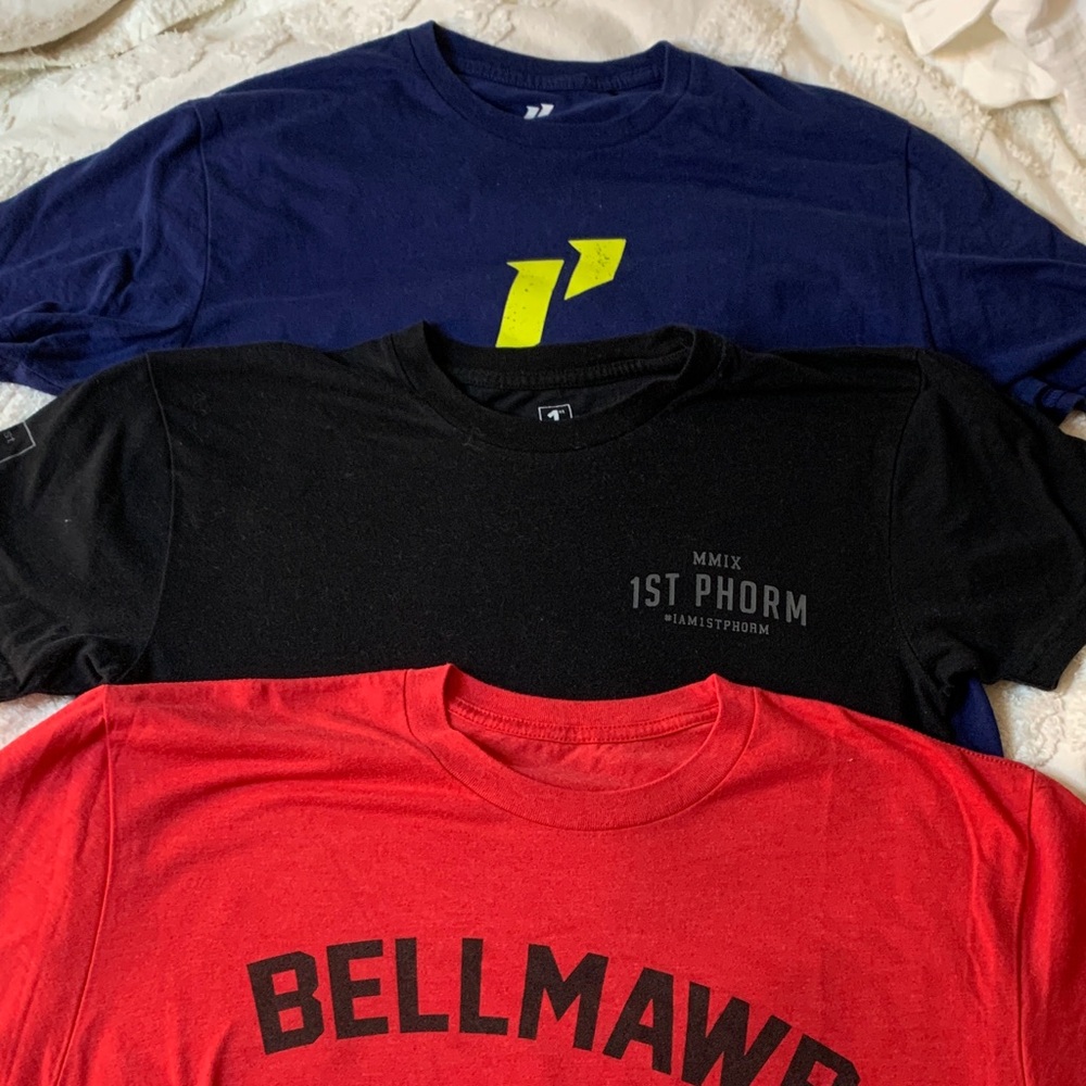 Set of gym t-shirts